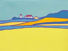 Untitled (from the series „Friedrichshof - Parndorfer Heide“) by Otto Muehl, 1987, acrylic on canvas; framed, sold Jun 2024