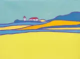 Otto Muehl, Untitled (from the series „Friedrichshof - Parndorfer Heide“), 1987, acrylic on canvas; framed