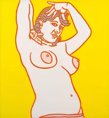 Otto Muehl, Violaine, 1986, acrylic on canvas; framed