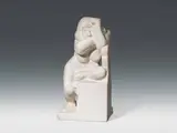 Alfred Hrdlicka, Modell mit Zweitfrisur, 1974, white Attic marble