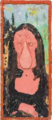 Gelatin, Mona Lisa, 2007, plasticine on panel; unframed