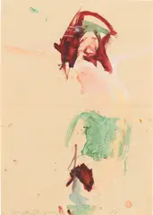 Martha Jungwirth, Untitled, 1988, watercolour on paper; framed