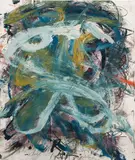 Arnulf Rainer, Untitled ("Nest/Frau gewesen")
