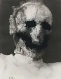Arnulf Rainer, Totengesicht, 1979, pencil, oil on photograph; framed