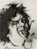 Arnulf Rainer, Untitled (Face Farces), mixed media on photograph; framed