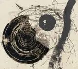 Otto Zitko, Untitled, 1989-91, mixed media, glass on paper on panel; framed