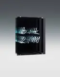 Brigitte Kowanz, b:k 2:11, 2002, mirror, spy mirror, neon, iron