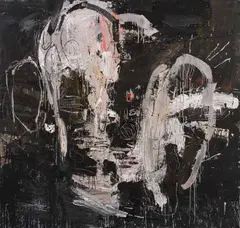 Franco Kappl, Untitled, 1997, mixed media, collage on canvas; unframed