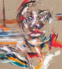 Lucia Riccelli, Ad alta voce, 2022, acrylic/oil on linen