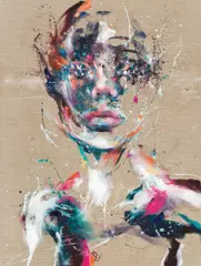 Lucia Riccelli, Tell me about you, 2022, oil on linen; unframed