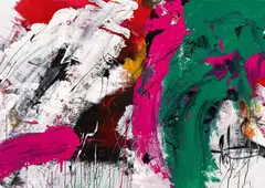 Eva Kaiser, Sofern, 2017, mixed media on canvas; unframed