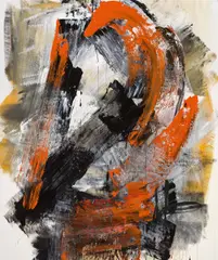 Eva Kaiser, Adams Kraft, 2019, mixed media on canvas; unframed
