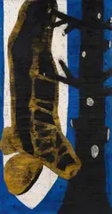Oliver Dorfer, Klare Nacht (Hangman), 1997, colour pigment, mixed media on plaster on panel; unframed