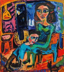 Der Schutzengel by Saša Makarová, 2000, oil on convas; unframed, sold Jun 2024