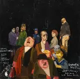 Erich Sokol, Helmut Qualtinger, zum 50. Geburtstag, 1963, oil on board; framed
