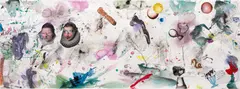 Hubert Scheibl, Untitled, 2007, mixed media, collage on paper; framed
