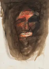 Adolf Frohner, Untitled, mixed media on paper; framed