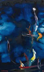 Soshana Afroyim, Untitled, 1990, oil on canvas; framed