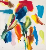 Wolfgang Hollegha, Composition, 2023, screenprint in 118 colors on laid paper (Saunders Waterford paper 640 gouache); framed