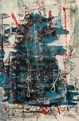 Untitled by Hans Staudacher, 1958, oil on canvas; framed, sold Jun 2024