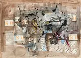Sowieso by Hans Staudacher, 1977, mixed media on paper; unframed, sold Jun 2024