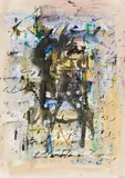 Untitled by Hans Staudacher, mixed media on paper; framed, sold Jun 2024