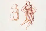 Birgit Jürgenssen, Untitled (from the cycle: Slave of the Heart), 1983, mixed media on paper; unframed (in temporary frame)