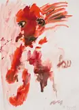 Otto Muehl, Untitled, 1985, watercolour on paper; framed