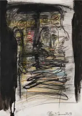 Franz Ringel, Erzählerin, 1999, mixed media on paper; framed