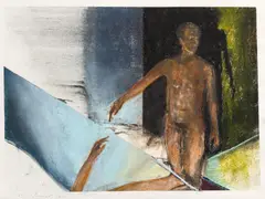 Martin Schnur, Untitled, 2015, mixed media, pastel on paper; framed