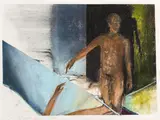 Martin Schnur, Untitled, 2015, mixed media, pastel on paper; framed