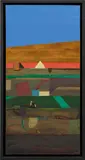 Karl Korab, Untitled, mixed media, wood on canvas; framed