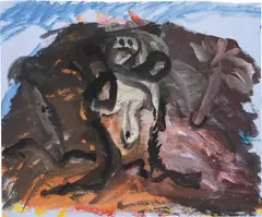 Siegfried Anzinger, Kleiner Wilder, 1980, mixed media on paper; unframed