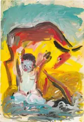 Siegfried Anzinger, Untitled, 1981, mixed media on paper; unframed