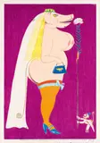 Sonnenstern Friedrich Schroeder, Die Komisch-Tragödische Liebeswerbung, 1958, mixed media on paper; framed