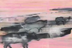 Eva Wagner, Wave Cows, 2011, oil on canvas; unframed