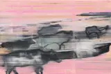 Eva Wagner, Wave Cows, 2011, oil on canvas; unframed