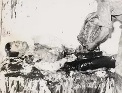 Ludwig Hoffenreich, Hermann Nitsch, 3. Aktion, 1963, photograph; unframed