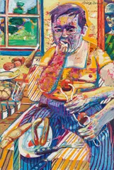 Heinz Stangl, Untitled, 1980, oil on canvas; framed