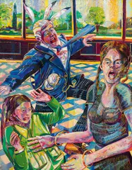 Heinz Stangl, Alice, 1978, oil on canvas; framed