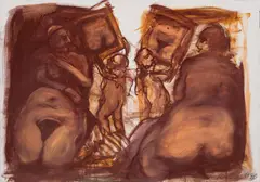 The Toilette of Venus by Alfred Hrdlicka, 1990, oil on canvas; framed, offered Jun 2024
