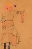 Egon Schiele, Gertrude Schiele Seated
