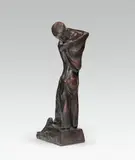 George Minne, Kneeling Young Man ("Le Grand Agenouillé"), bronze, cast, dark patinated; signed on the base "G. Minne 1903"; excellent condition
