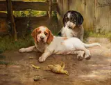 Carl Reichert, Übermut tut selten gut, oil on panel; framed