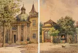 Karl Wenzel Zajicek, Chapel in Gersthof and Lerchenfelder Linie, Vienna (2 pieces), watercolour on paper; framed