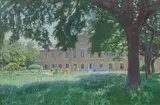 Franz Hohenberger, Villa Wittgenstein, 1902, mixed media on paper; framed