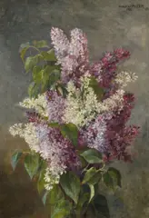 Adele Walter, Lilac bouquet, 1901, oil on canvas; framed