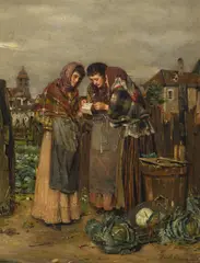 Josef Gisela, The letter, 1882, oil on panel; framed