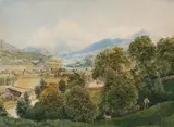 Jakob Alt, View of Innsbruck, watercolour on paper; framed
