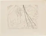 Pablo Picasso, Femme Torero, III" from "La Suite Vollard, 1934, etching on paper Vergé de Montval with watermark "Vollard"; framed